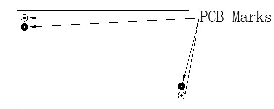 在有貼片的PCB板上，為提高貼片元件的貼裝的準確性，一般要求在貼片層對角端放置兩個校正標記(MarkS)點