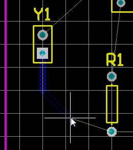  圖26 手動布線檢查文檔工作區(qū)底部的層標簽。